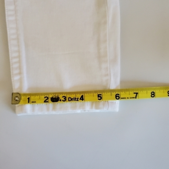 7182 * Lei Taylor Low-Rise Distressed Skinny Jeans White Denim Size 11 - Picture 14 of 14